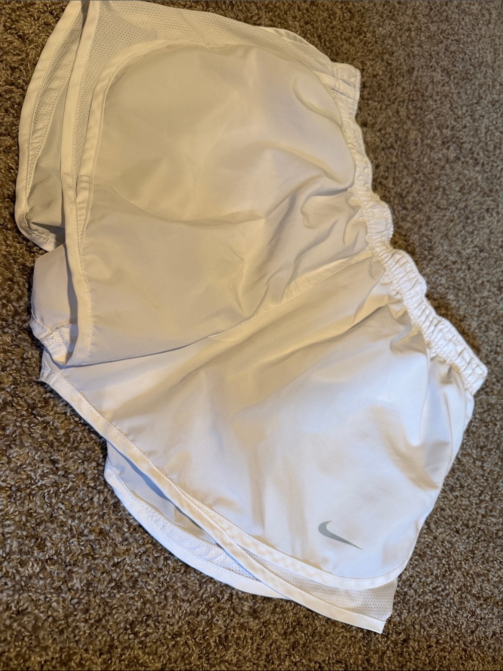 Nike white Tempo lined shorts (XL) - like new!